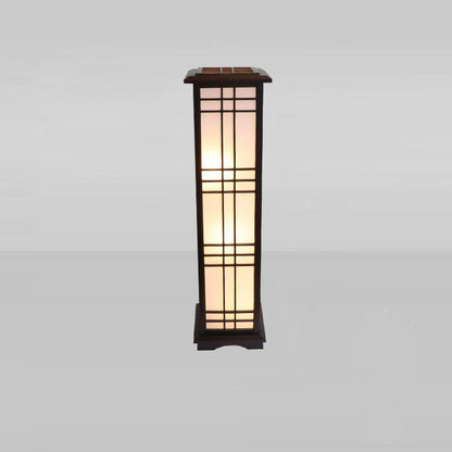 HanLume | Wooden Floor Lamp with Classic Parchment Shade