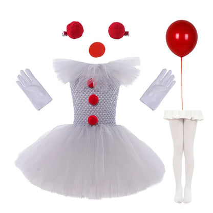 Charlotte | Creepy Clown Tutu Dress – Spooky Halloween Costume