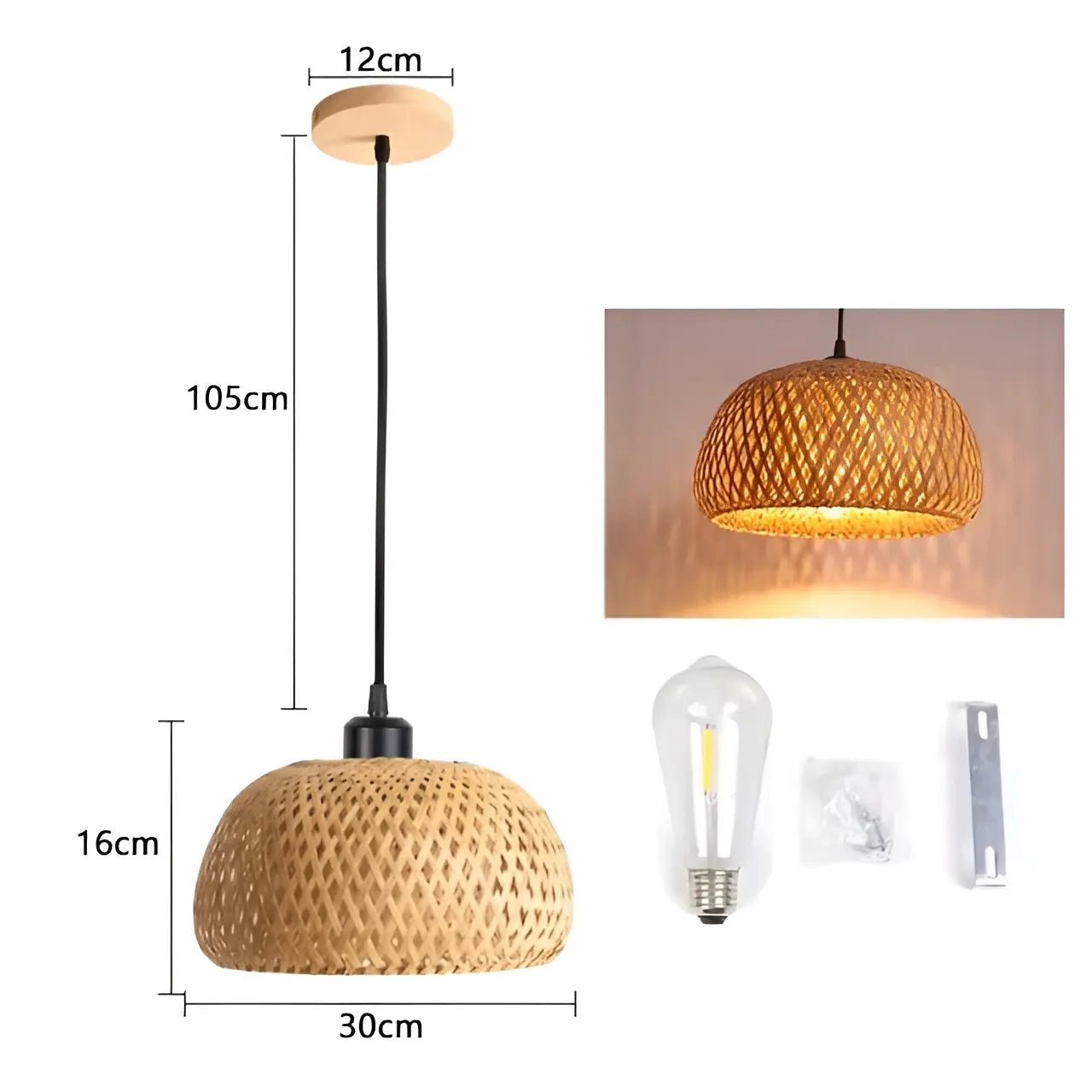RattanShade | Natural Handmade Bamboo Pendant Lamp