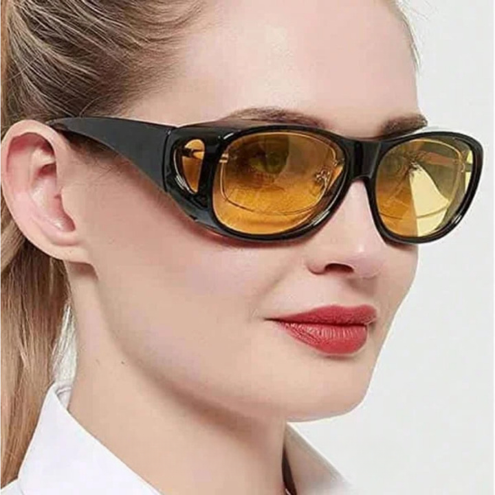 GlareCut | Night driving goggles with orange tint against headlights