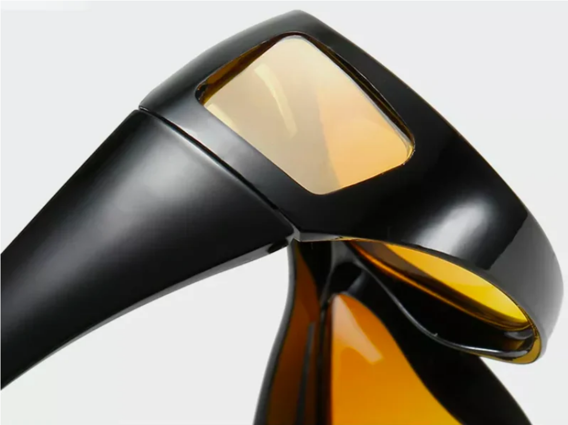GlareCut | Night driving goggles with orange tint against headlights
