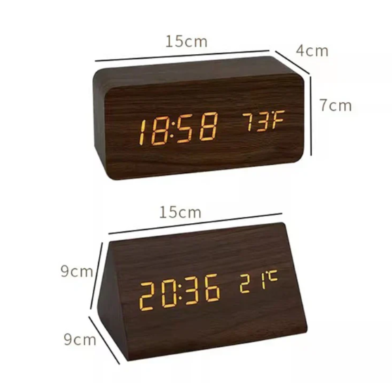 TimberLite | Minimalistic LED Wooden Clock with Style