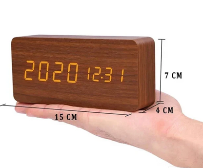 TimberLite | Minimalistic LED Wooden Clock with Style