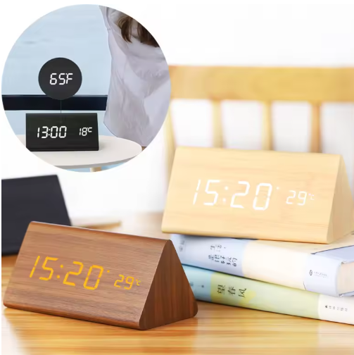 TimberLite | Minimalistic LED Wooden Clock with Style