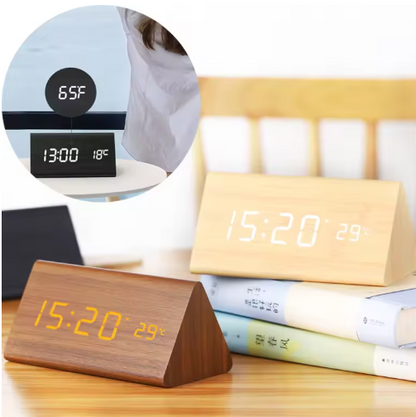 TimberLite | Minimalistic LED Wooden Clock with Style