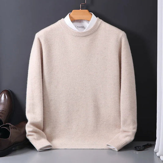 Luxurious Men's Cashmere Sweater - Soft Pullover for Autumn/Winter Comfort-1