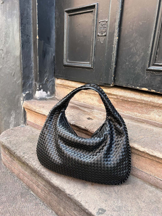 JackieWeave | Woven Crossbody Bag – Compact, Organised Interior