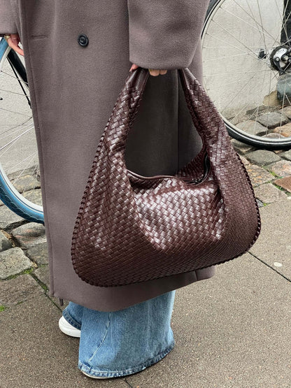 JackieWeave | Woven Crossbody Bag – Compact, Organised Interior