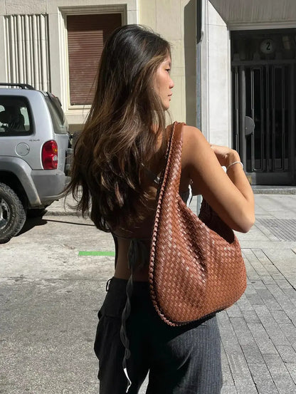JackieWeave | Woven Crossbody Bag – Compact, Organised Interior