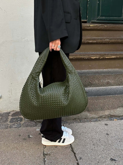JackieWeave | Woven Crossbody Bag – Compact, Organised Interior