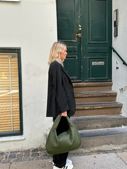 JackieWeave | Woven Crossbody Bag – Compact, Organised Interior