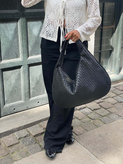 JackieWeave | Woven Crossbody Bag – Compact, Organised Interior