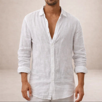 Solvire - Relaxed Fit Long Sleeve Casual Shirt