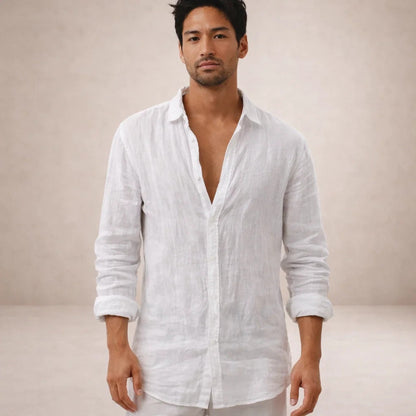 Solvire - Relaxed Fit Long Sleeve Casual Shirt