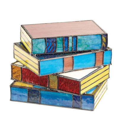 BrightStacks | Colorful Glass Bookshelf Lamp