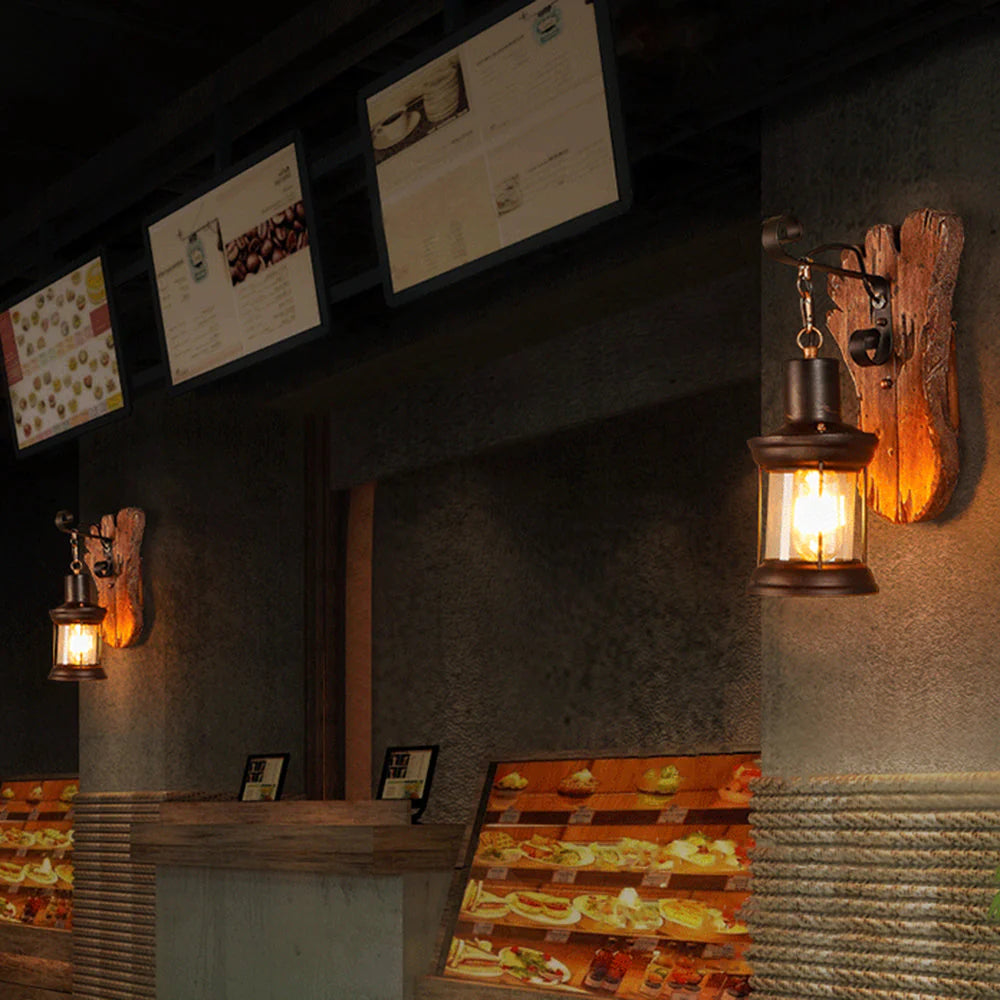 TimberTorch | Rustic Wood Wall Light2