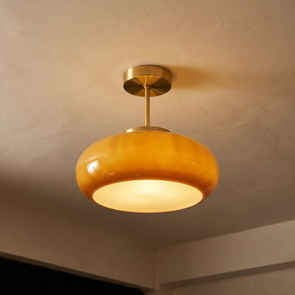 Tundris - Vintage Bowl Semi-Flush Ceiling Light
