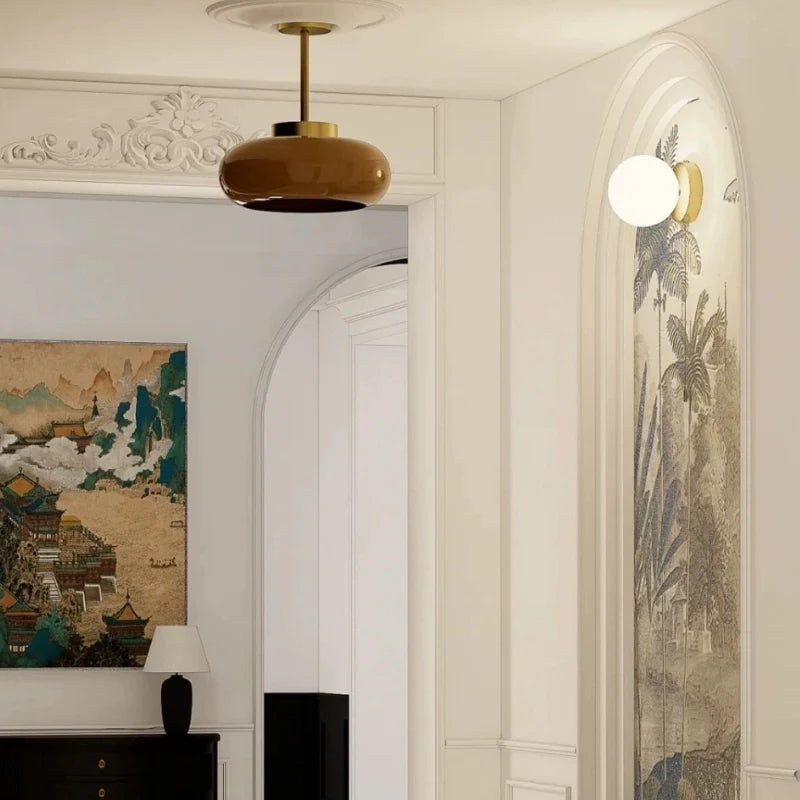 Tundris - Vintage Bowl Semi-Flush Ceiling Light