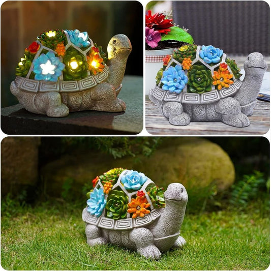 TurtleBloom | Hand Painted Decorative Garden Lighting1