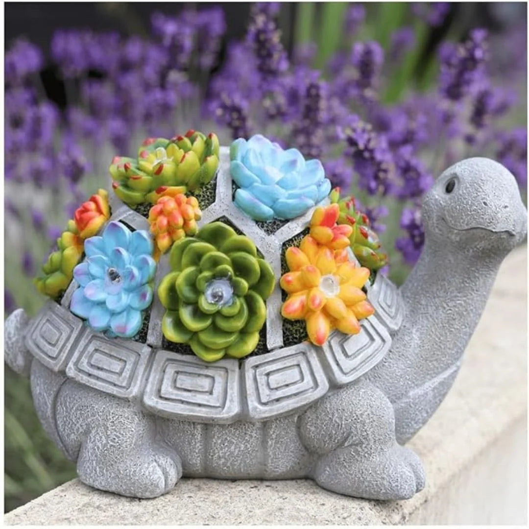 TurtleBloom | Hand Painted Decorative Garden Lighting2