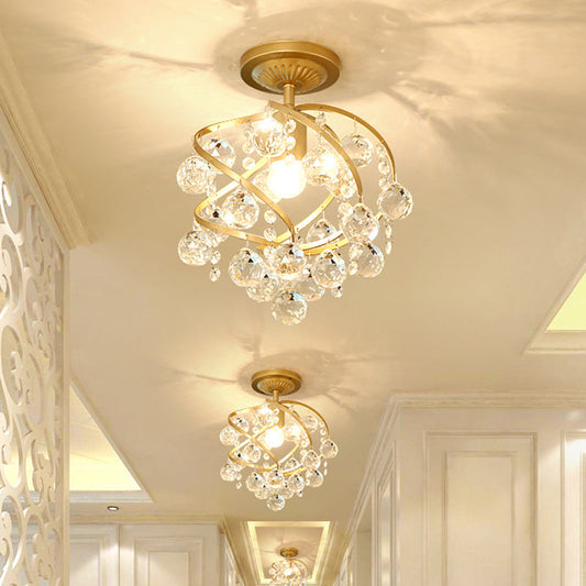 TwirlCrystal | Luminous Twisted Crystal Ceiling Light1