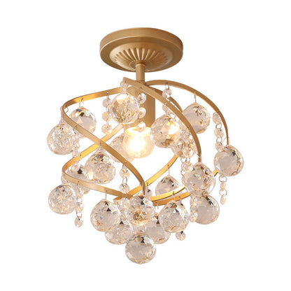 TwirlCrystal | Luminous Twisted Crystal Ceiling Light3