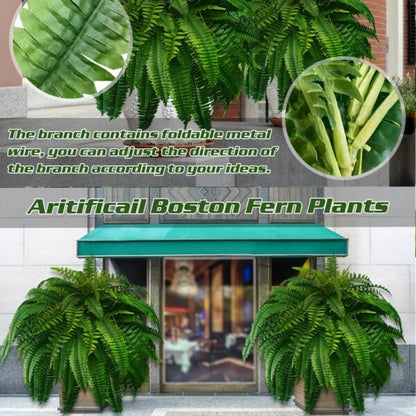 FernLuxe | UV-Resistant Artificial Boston Fern with 18 Fronds
