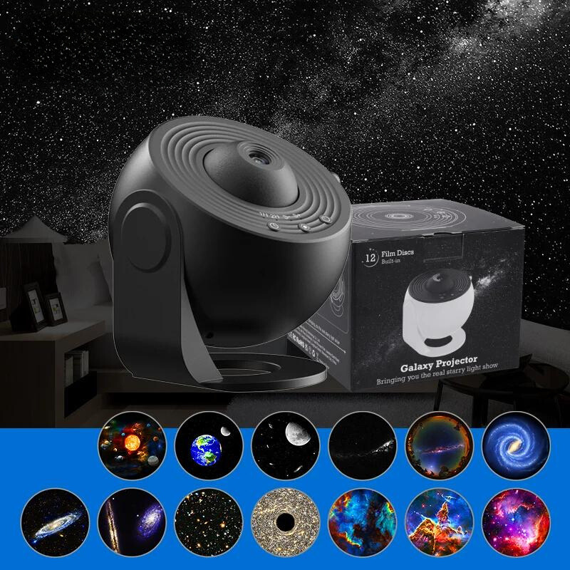 CelestialGlow | 12-in-1 HD Projection & Rotating Star Projector Lamp