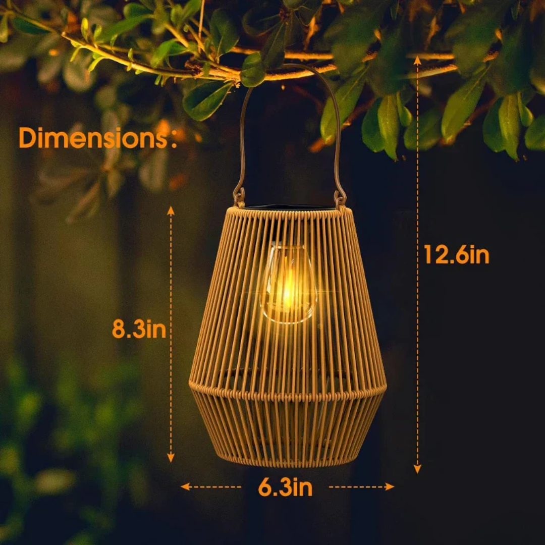 SunWeave | Handcrafted Waterproof Solar Garden Lantern