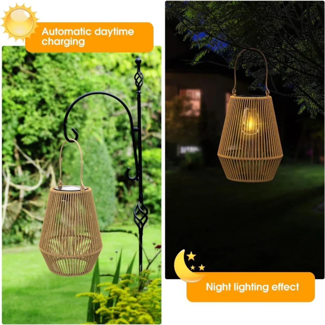 SunWeave | Handcrafted Waterproof Solar Garden Lantern