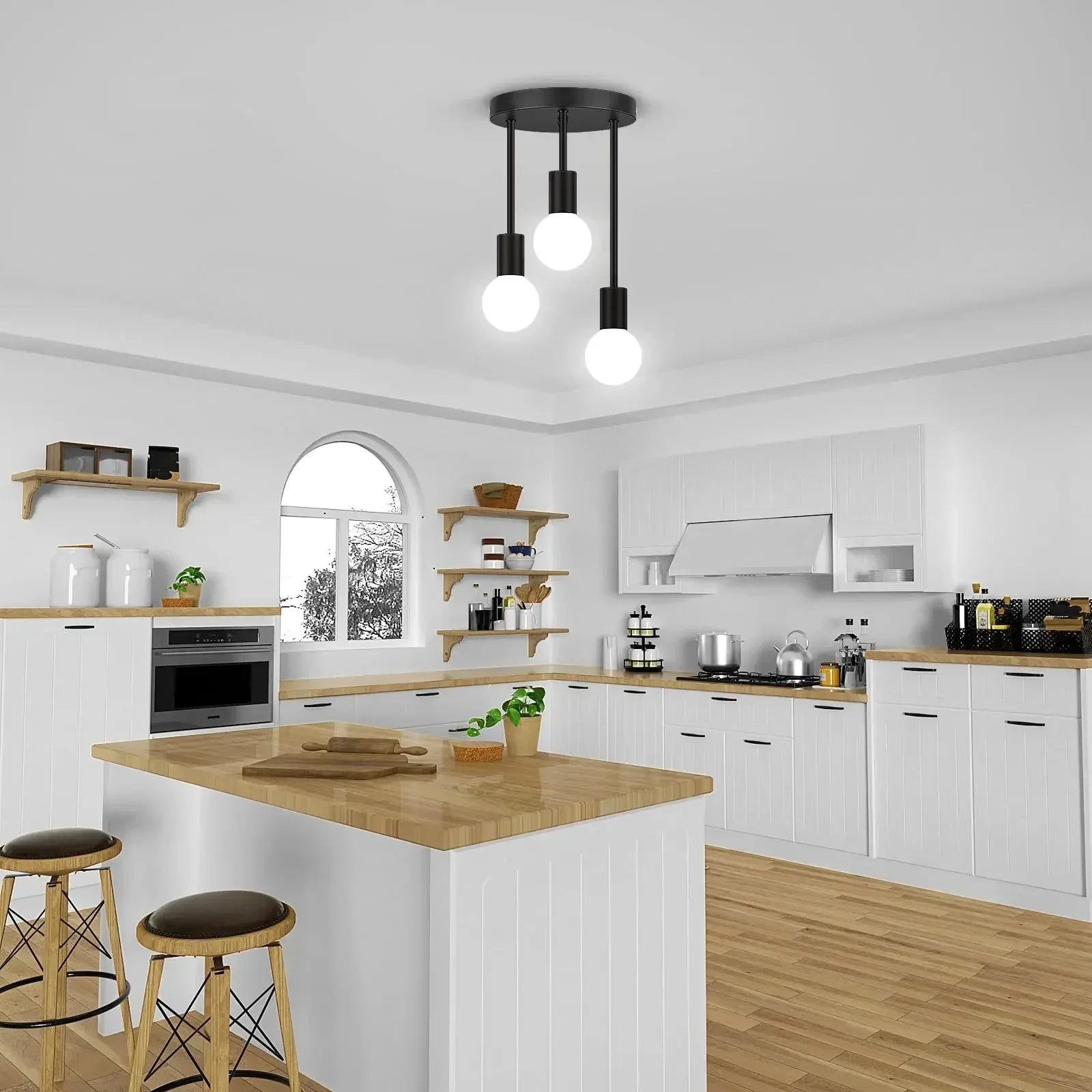 UrbanLite | Industrial Tri-Bulb Ceiling Light3