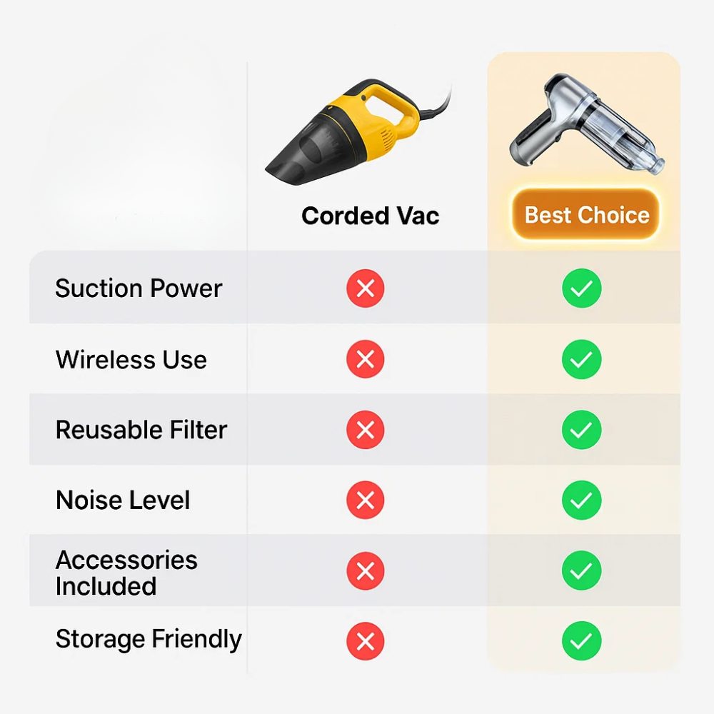 Vacuonix - Handheld Cordless Car Vacuum