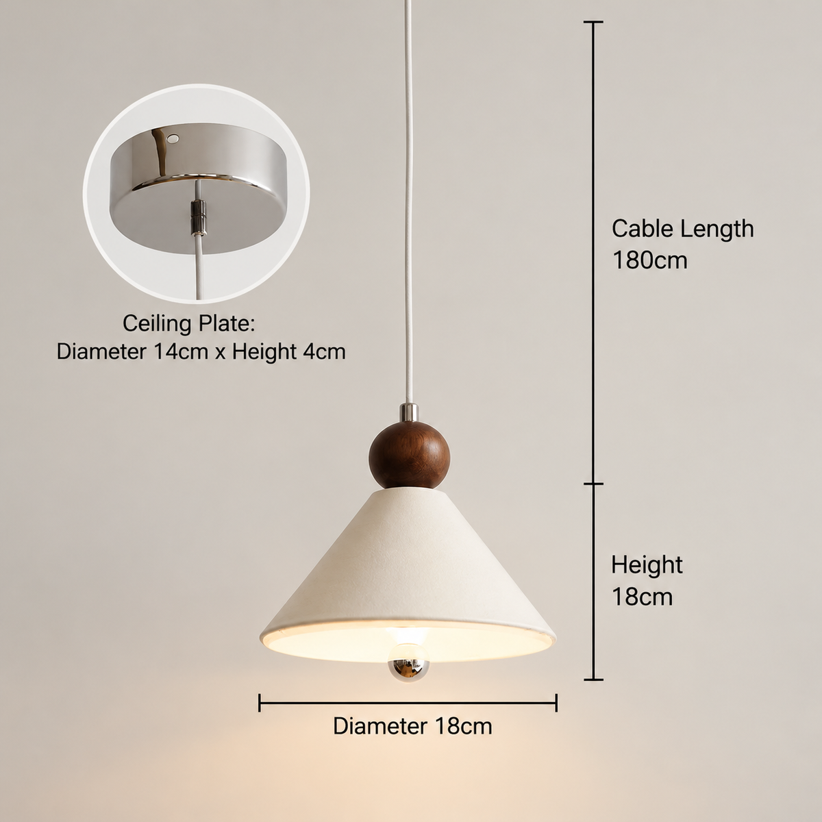 Vandora - Minimalist Conical Suspended Pendant Lamp11