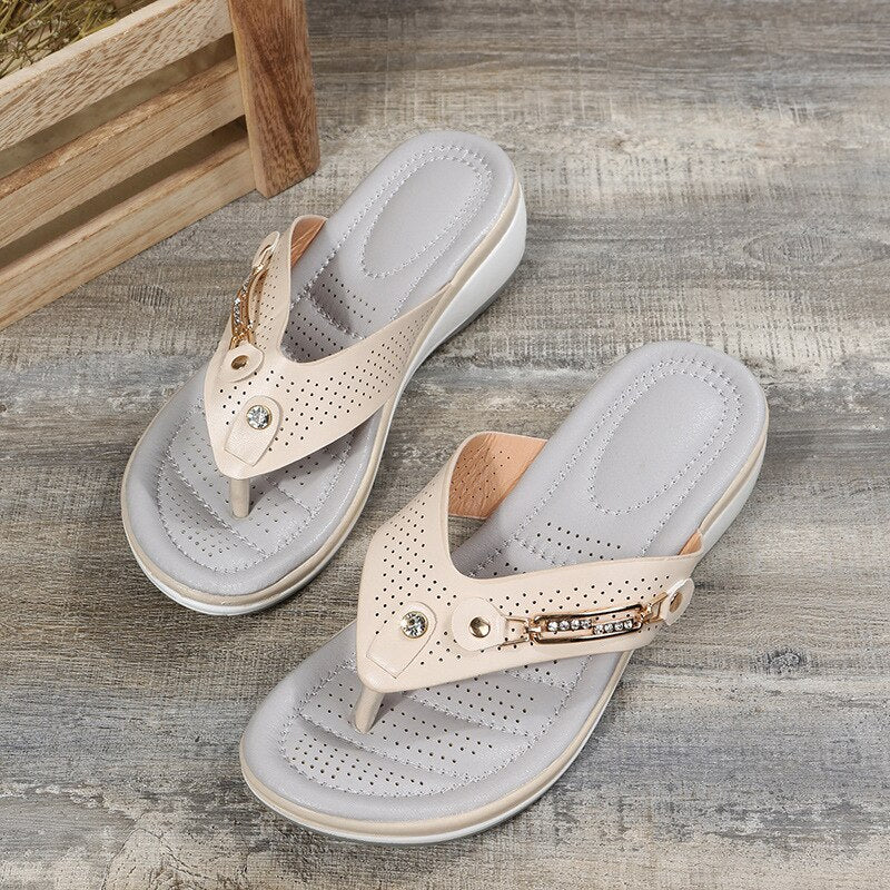 Vellera - Wedge Orthopaedic Summer Thong Sandals