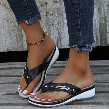 Vellera - Wedge Orthopaedic Summer Thong Sandals