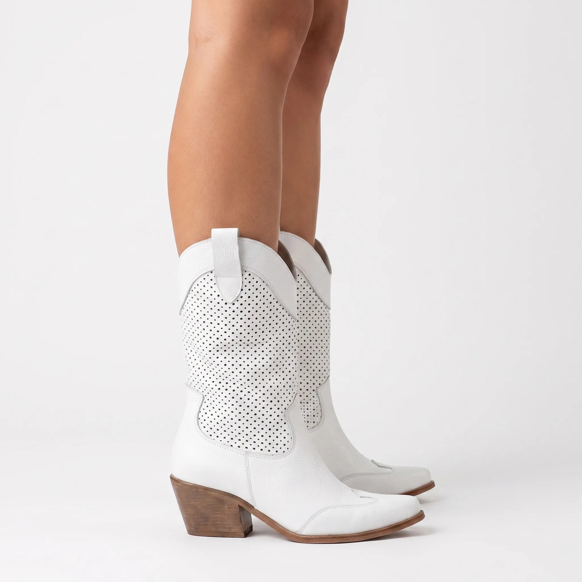 Ventari - Perforated Mid-Calf Cowboy Boots