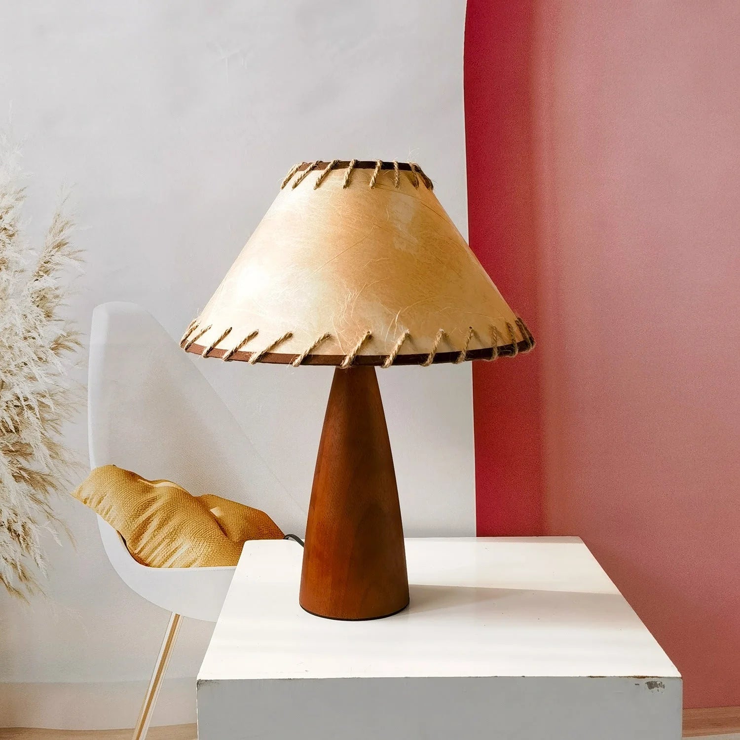 VintageCraft | Authentic Wooden Base Table Lamp2