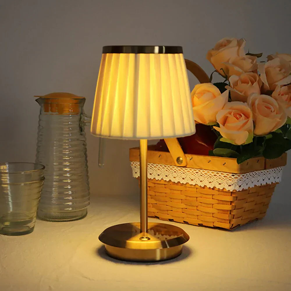 VintageGlow | Elegant Pleated Lamp2