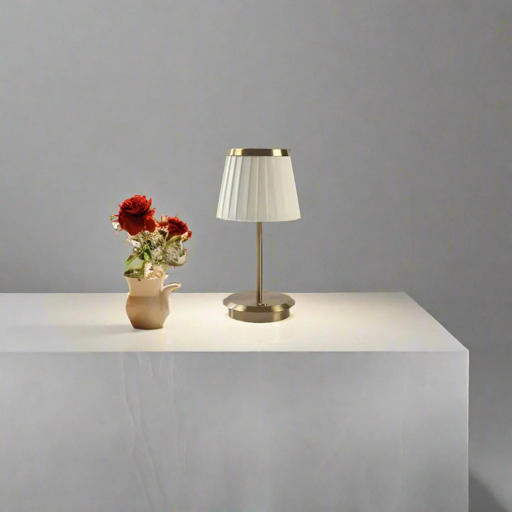 VintageGlow | Elegant Pleated Lamp4
