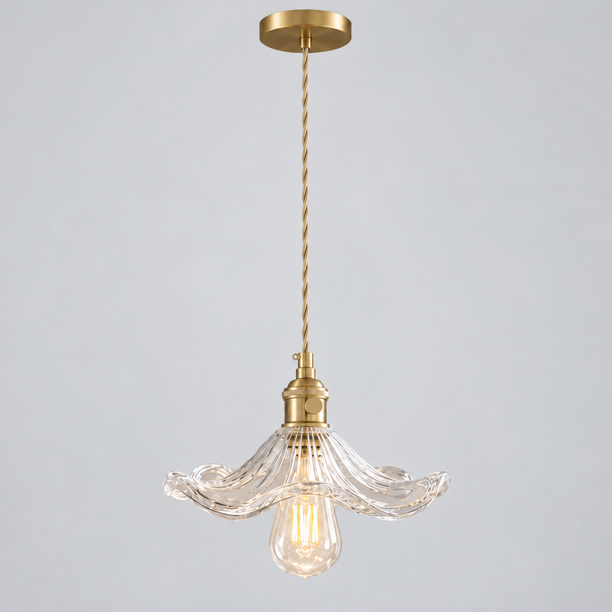 Lumistre - Fluted Flower Shade Ceiling Pendant Light