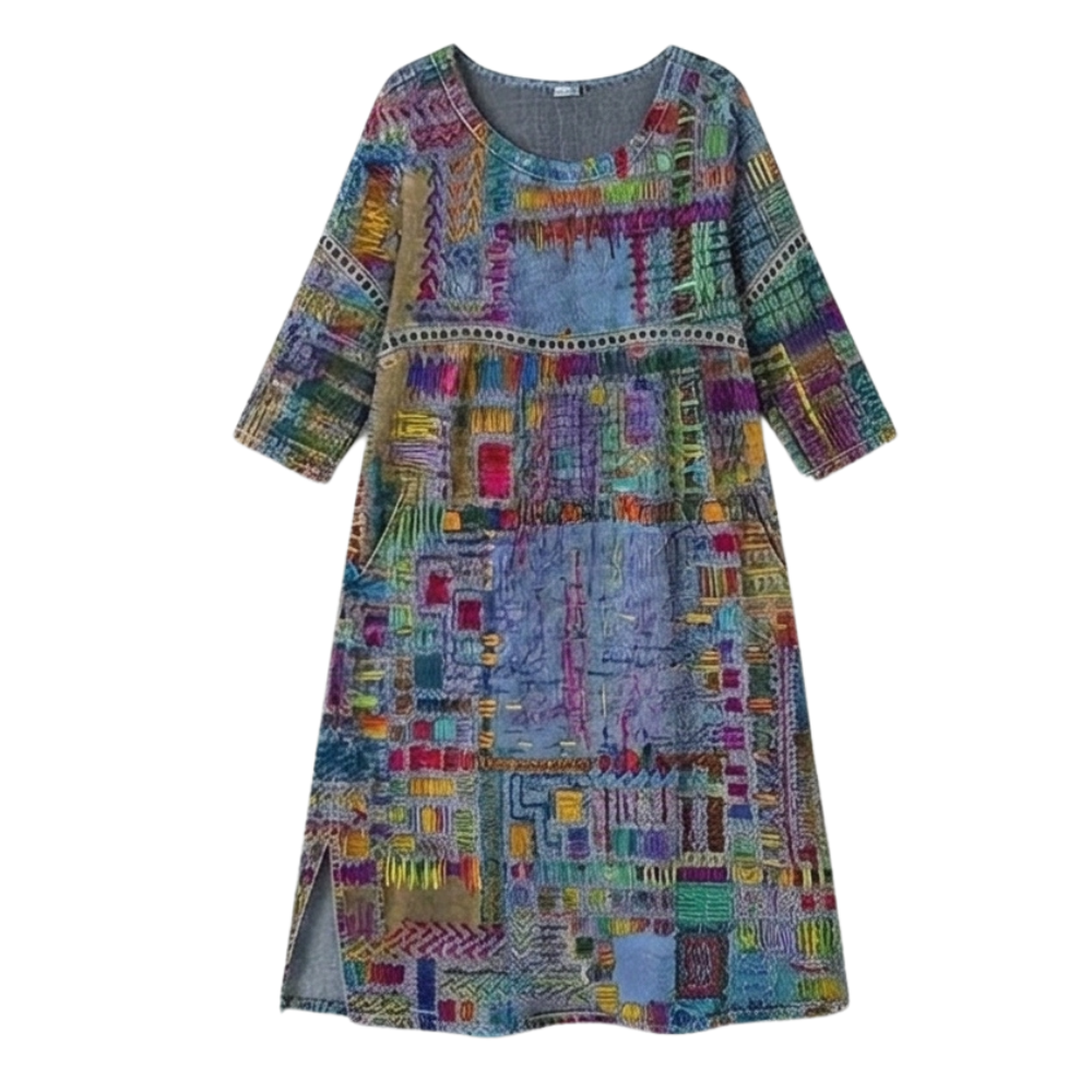 Vivari - Relaxed Printed Ladies Midi Dress