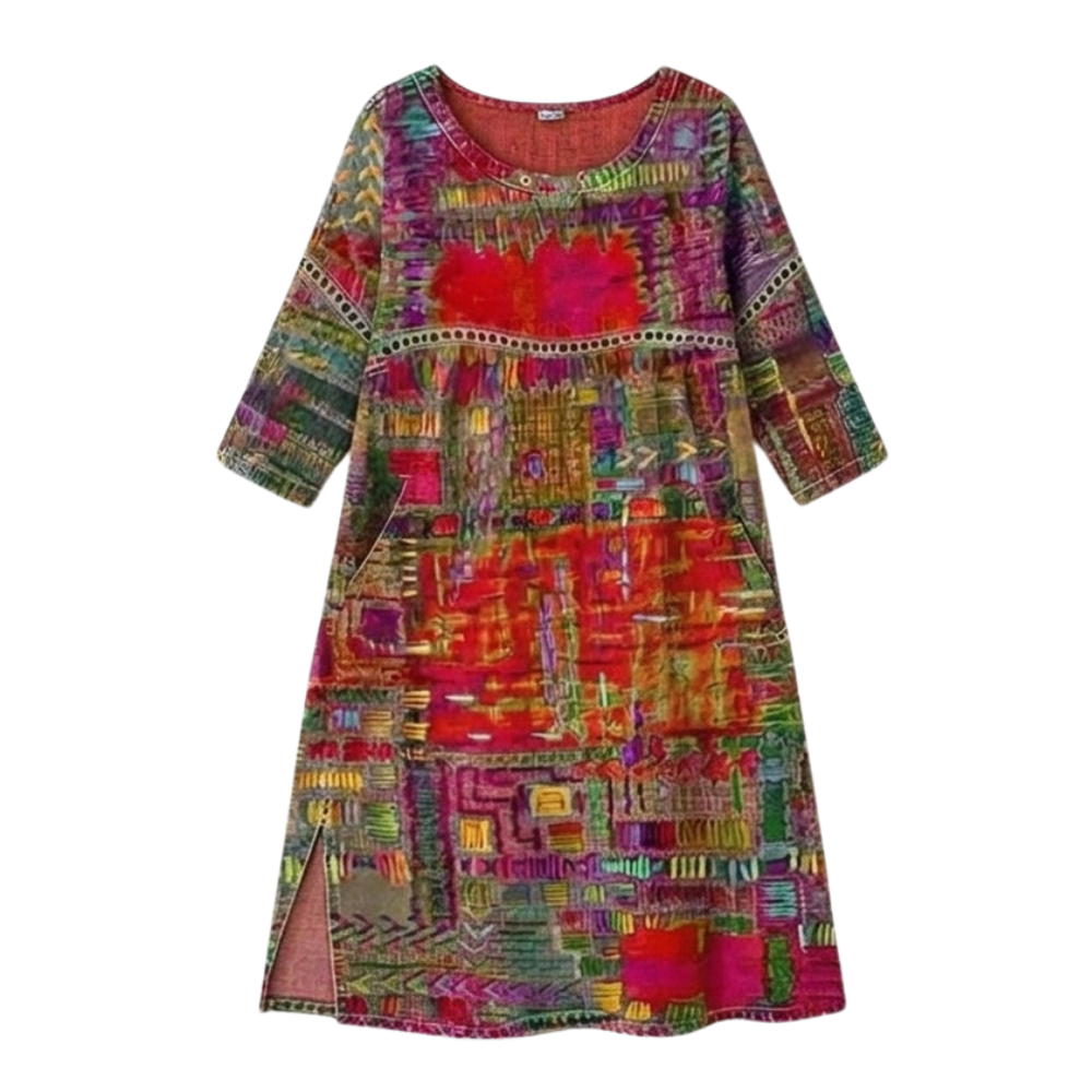 Vivari - Relaxed Printed Ladies Midi Dress
