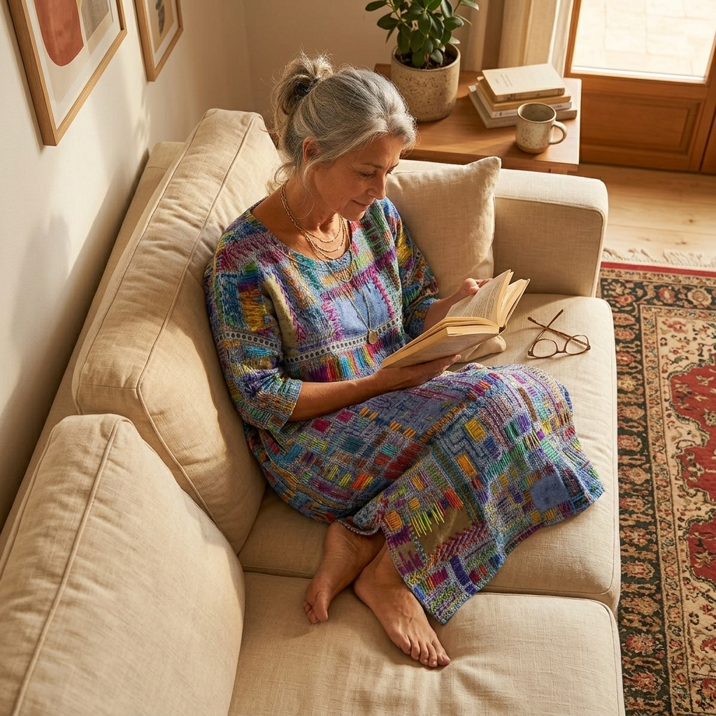 Vivari - Relaxed Printed Ladies Midi Dress