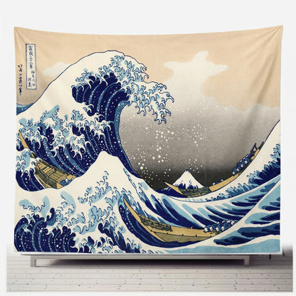 Wavara - Classic Japanese Wave Print Wall Tapestry