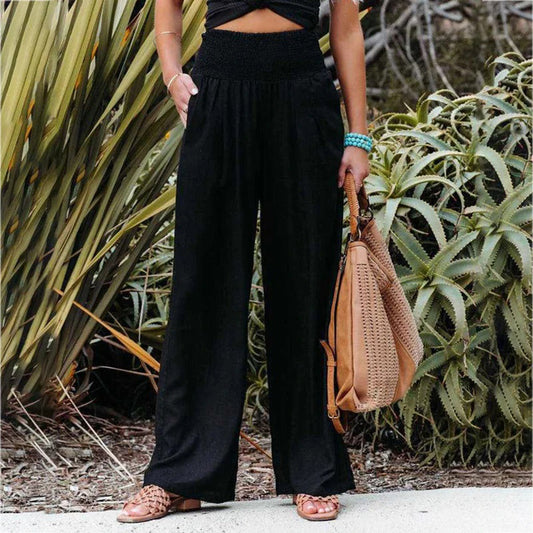 Bellezza | Women's Linen Wide-Leg Pants – Effortless Chic Style-1