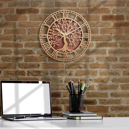 WoodArt | Rustic wooden wall clock in vintage style2