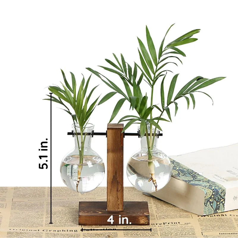 RootFrame | Wooden Frame Hydroponic Plant Vase
