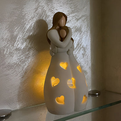 HeartGlow | Heartwarming Mother & Daughter Statue Lamp