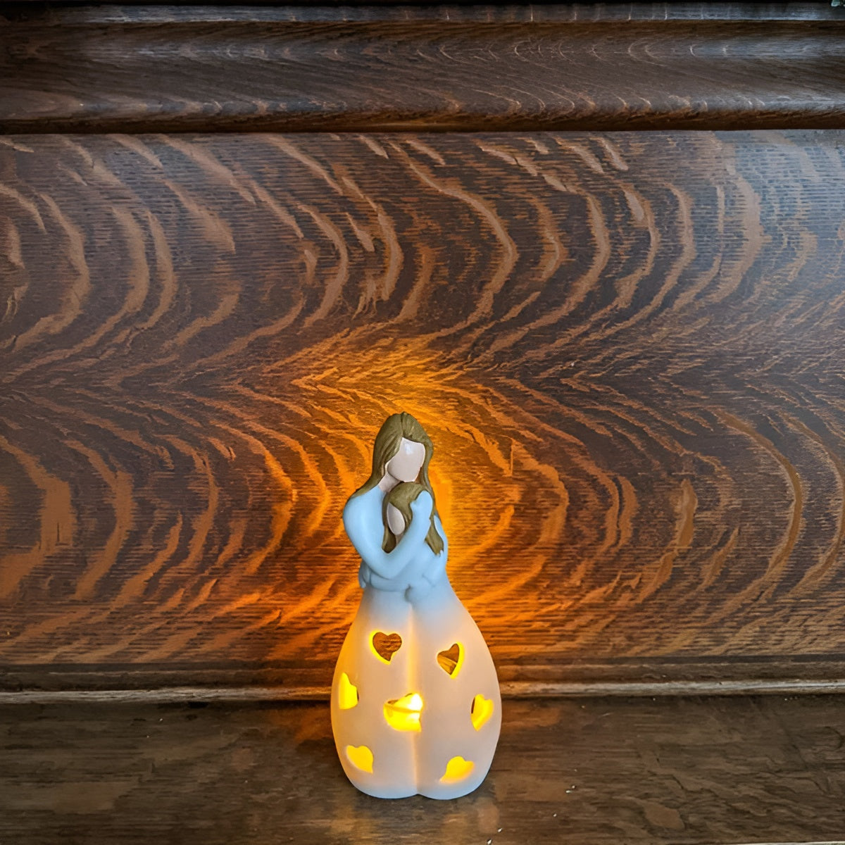 HeartGlow | Heartwarming Mother & Daughter Statue Lamp