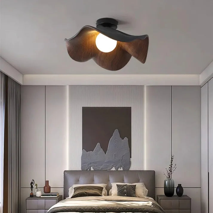 ZenBloom | Unique Ceiling Light in Natural Materials2